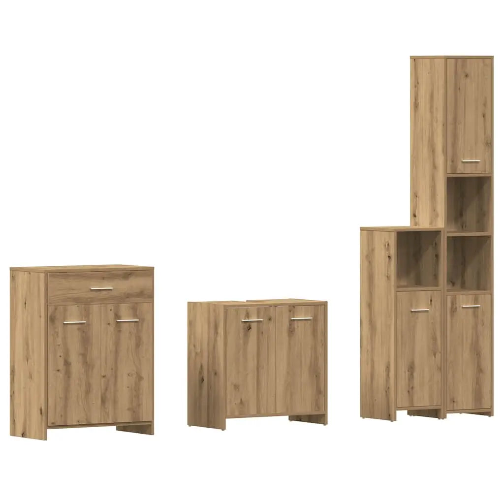 Ensemble de meubles salle de bain 4 pcs bois d’ingénierie - XIOS
