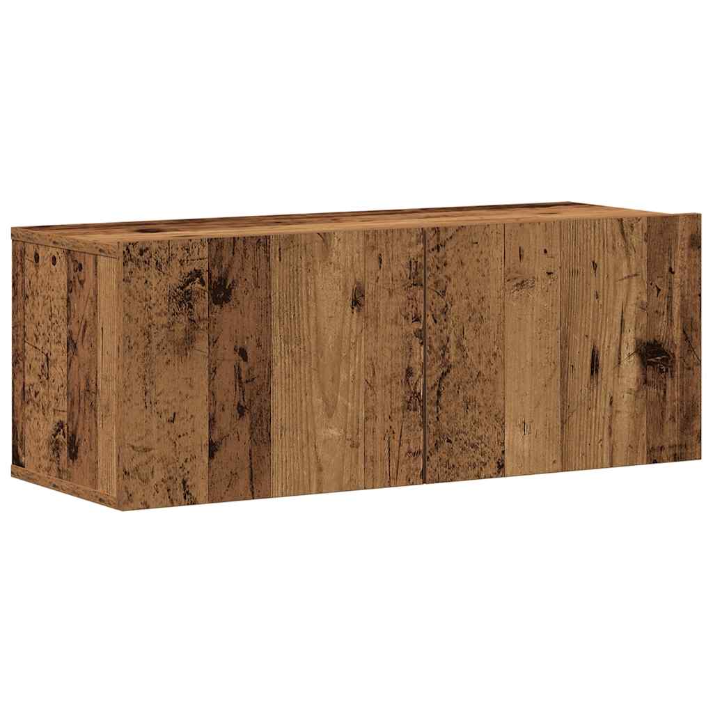 Ensemble de meuble TV mural 8 pcs vieux bois bois d'ingénierie - XIOS