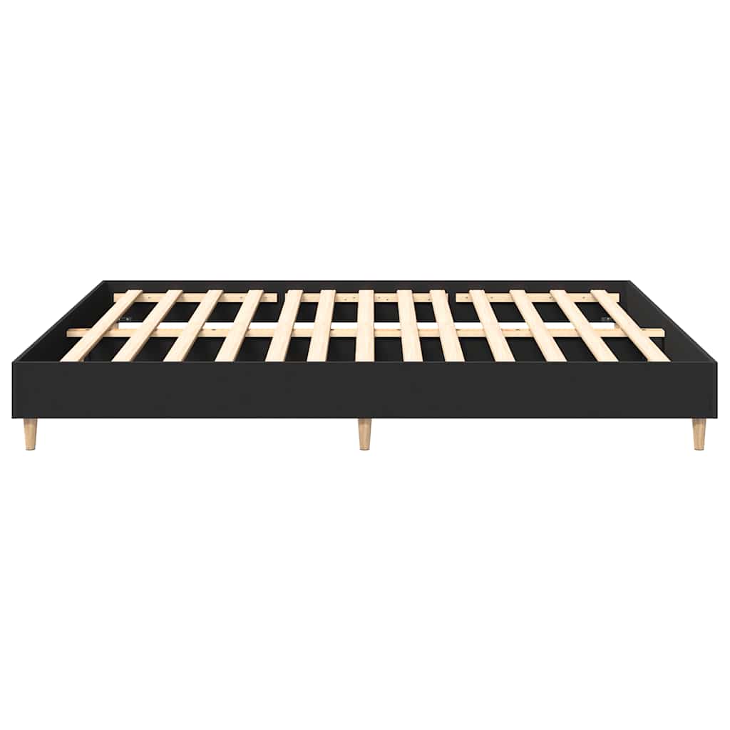 Cadre de lit sans matelas noir 180x200 cm bois d'ingénierie - XIOS