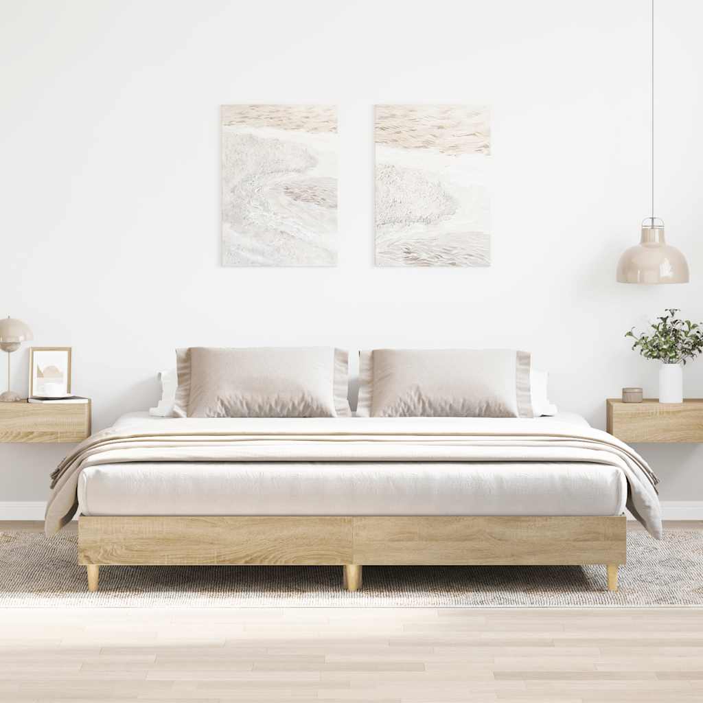 Cadre de lit sans matelas chêne sonoma 180x200 cm - XIOS