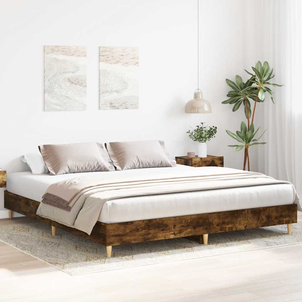 Cadre de lit sans matelas chêne fumé 180x200 cm - XIOS