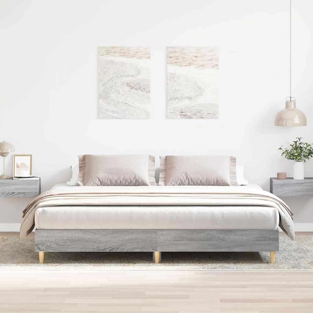 Cadre de lit sans matelas sonoma gris 180x200 cm - XIOS