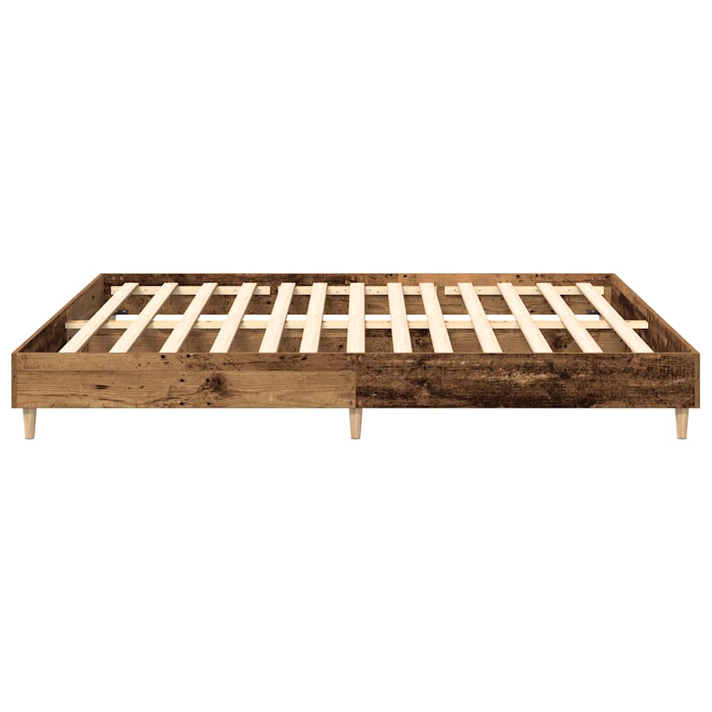 Cadre de lit sans matelas vieux bois 180x200 cm bois ingénierie - XIOS