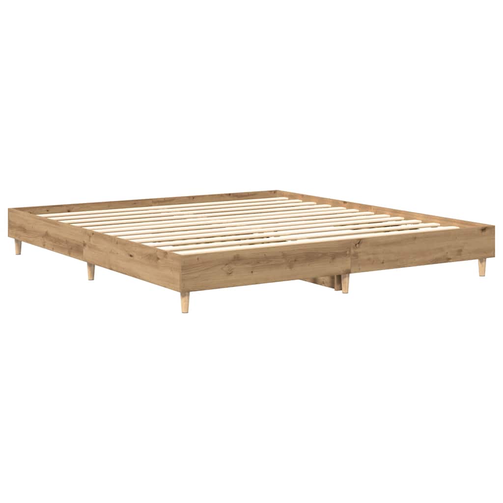Cadre de lit sans matelas chêne artisanal 180x200 cm - XIOS