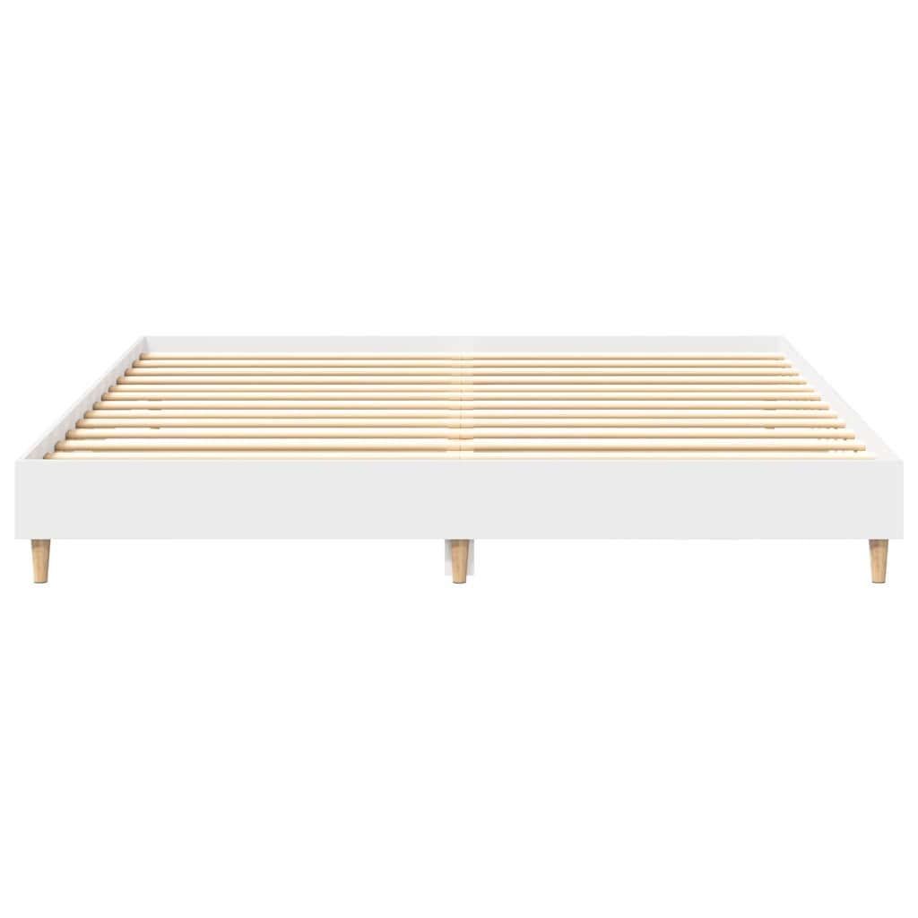 Cadre de lit sans matelas blanc 160x200 cm bois d'ingénierie - XIOS