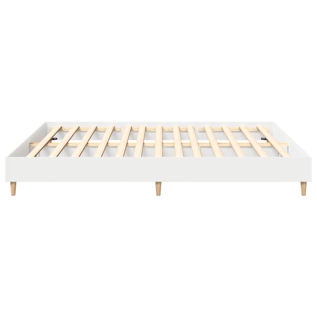 Cadre de lit sans matelas blanc 160x200 cm bois d'ingénierie - XIOS