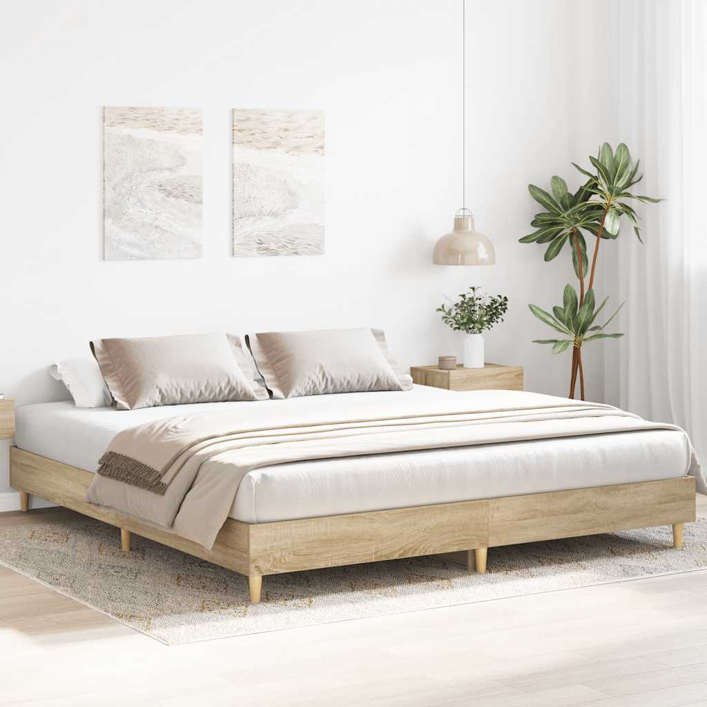 Cadre de lit sans matelas chêne sonoma 160x200 cm - XIOS