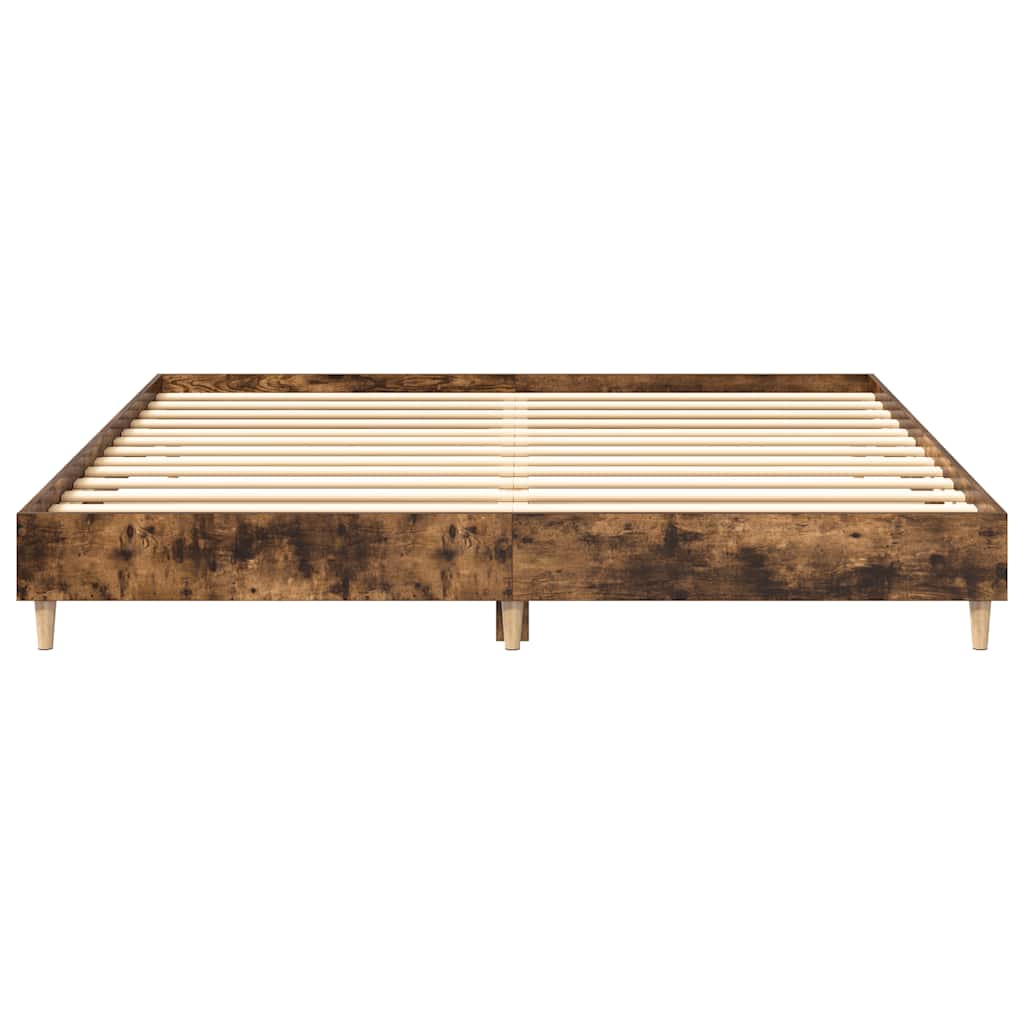 Cadre de lit sans matelas chêne fumé 160x200 cm bois ingénierie - XIOS