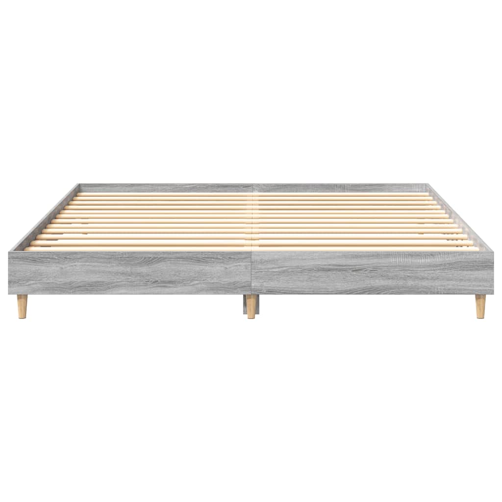 Cadre de lit sans matelas sonoma gris 160x200cm bois ingénierie - XIOS