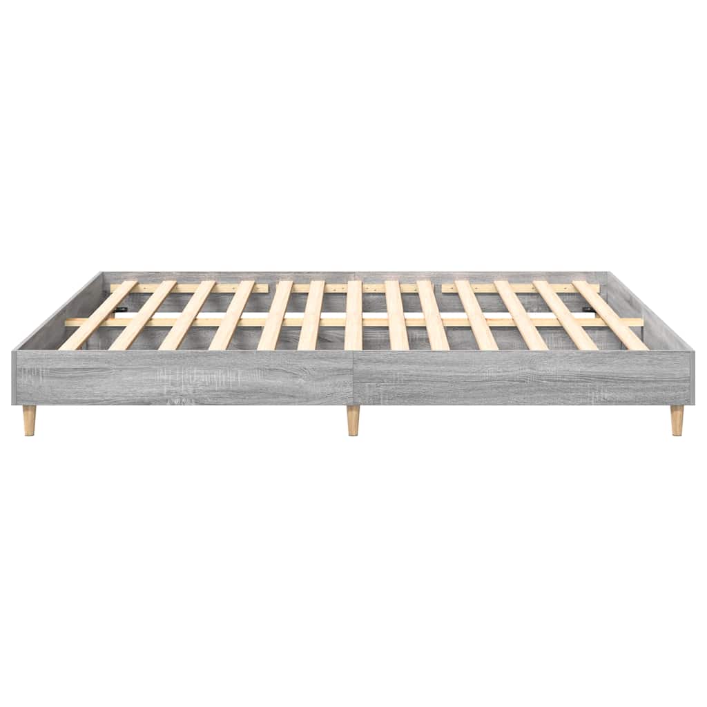 Cadre de lit sans matelas sonoma gris 160x200cm bois ingénierie - XIOS