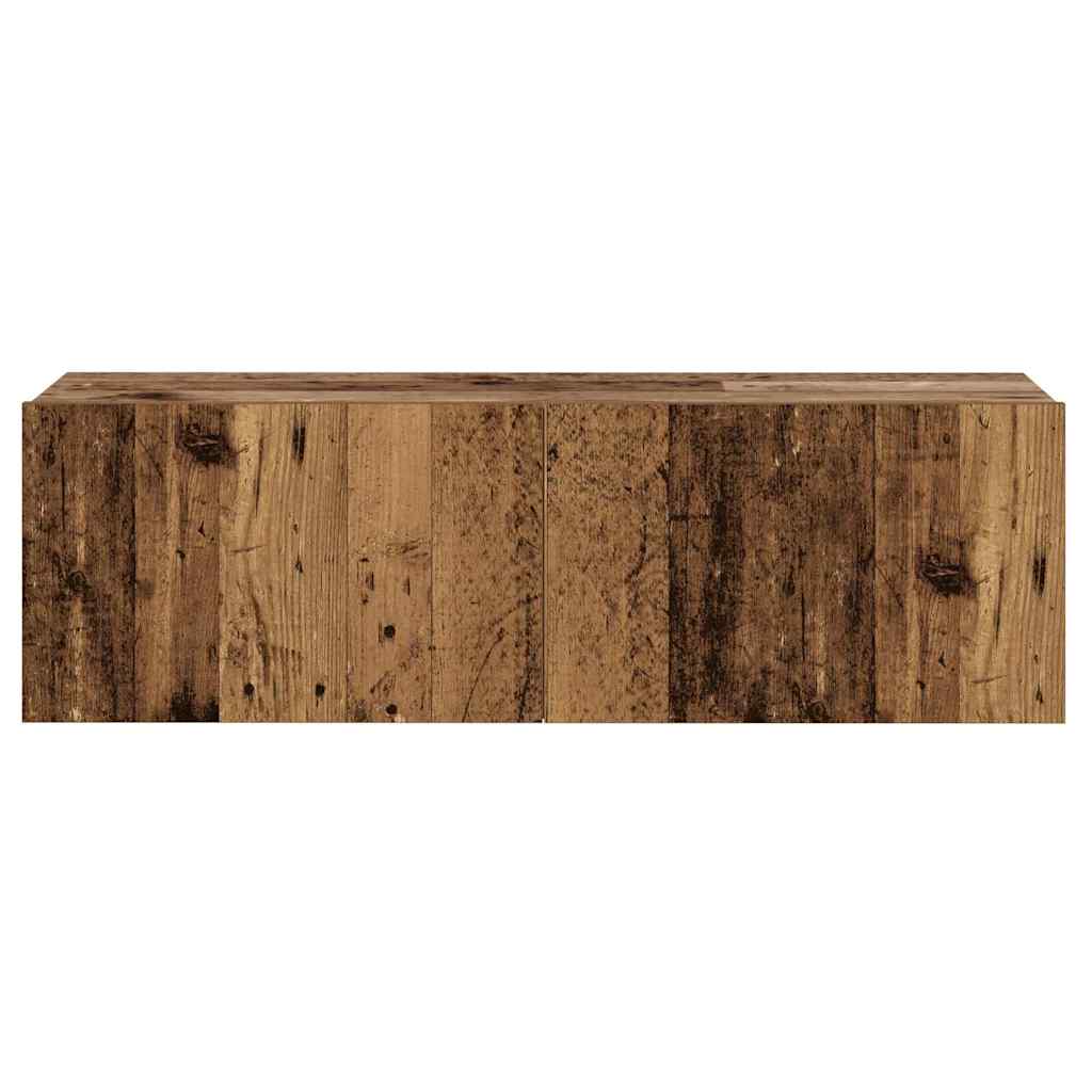 Ensemble de meuble TV mural 8 pcs vieux bois bois d'ingénierie - XIOS