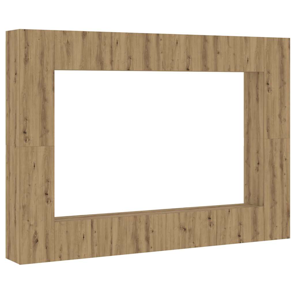 Ensemble de meuble TV mural 8 pcs chêne artisanal - XIOS