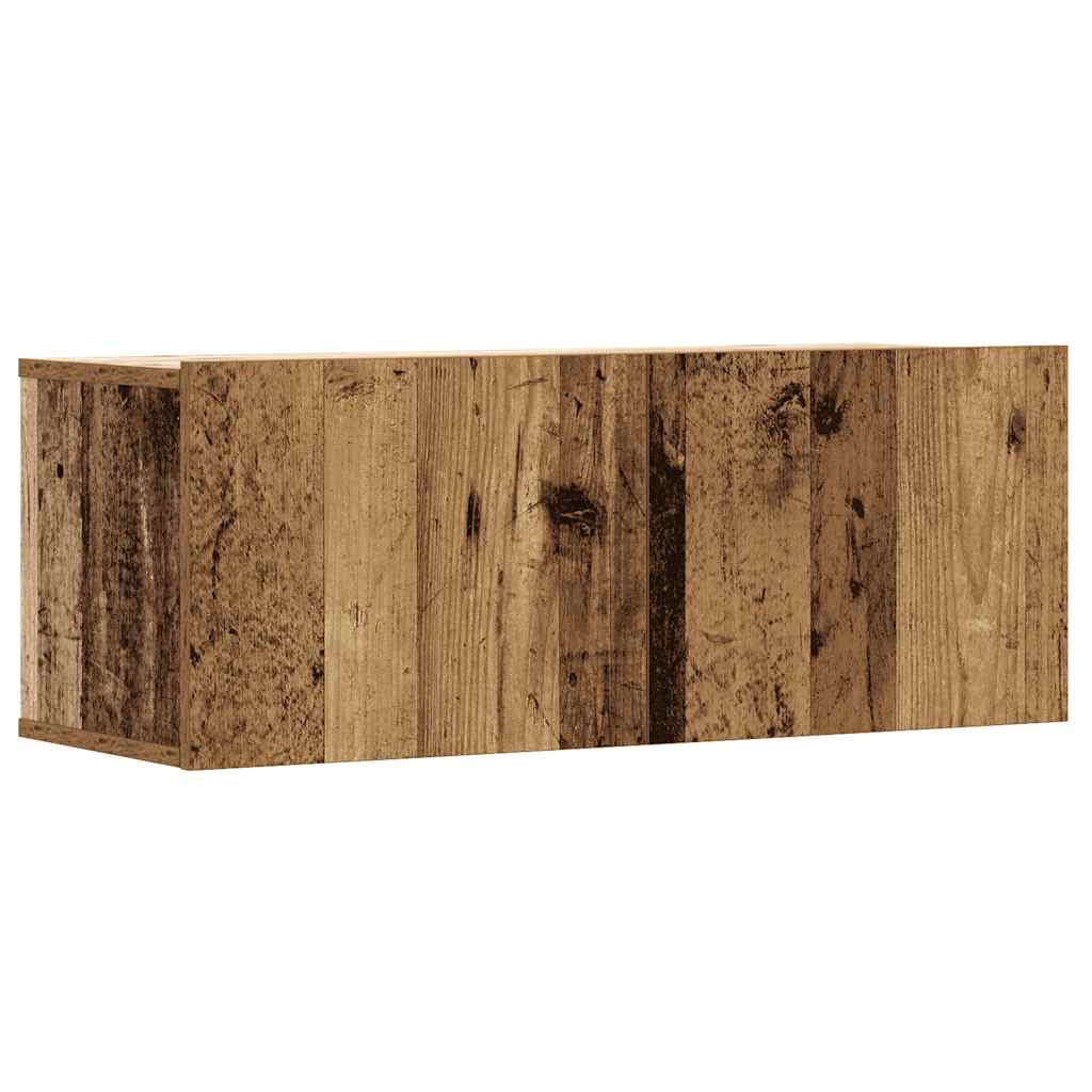 Ensemble de meuble TV mural 6 pcs vieux bois bois d'ingénierie Meubles TV vidaXL