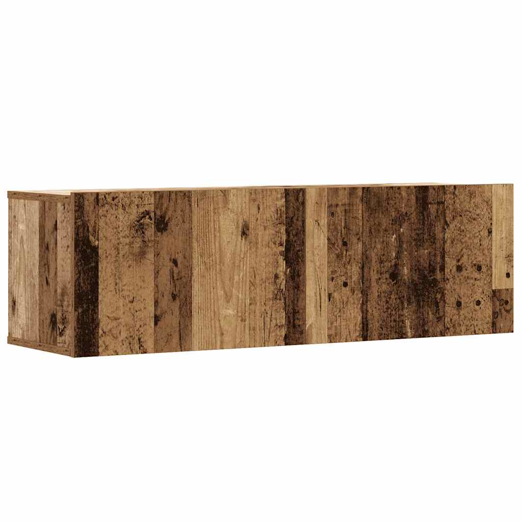 Ensemble de meuble TV mural 2 pcs vieux bois bois d'ingénierie - XIOS