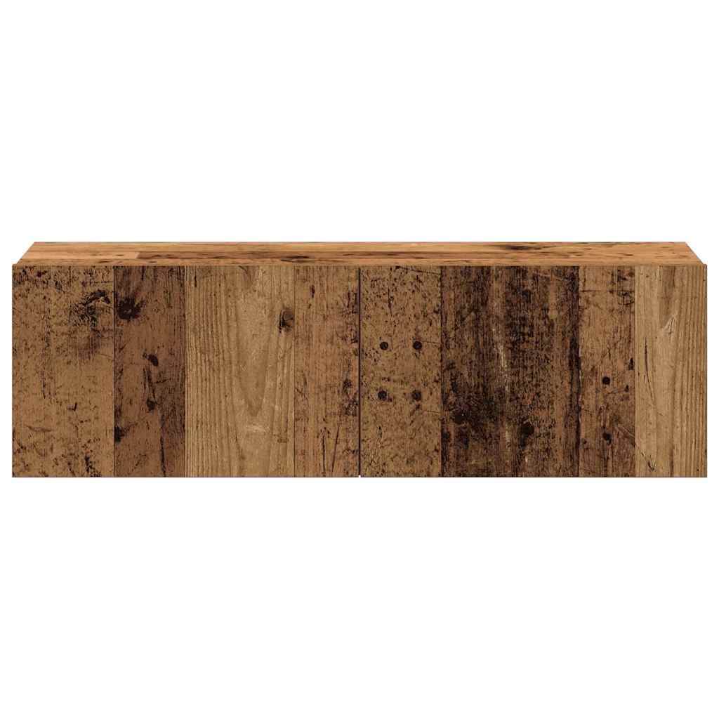 Ensemble de meuble TV mural 4 pcs vieux bois bois d'ingénierie - XIOS
