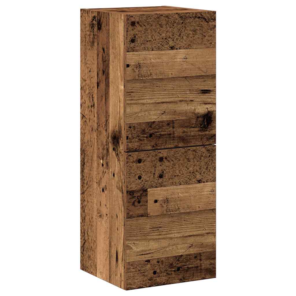 Ensemble de meuble TV mural 4 pcs vieux bois bois d'ingénierie - XIOS