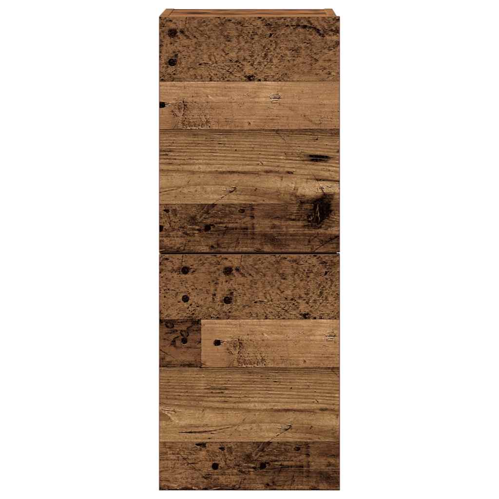 Ensemble de meuble TV mural 4 pcs vieux bois bois d'ingénierie - XIOS