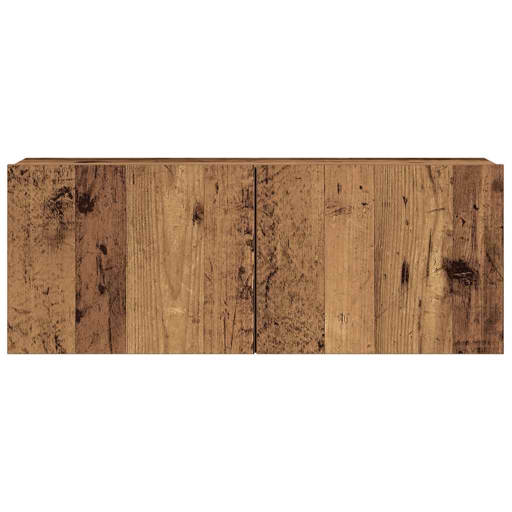 Ensemble de meuble TV mural 7 pcs vieux bois bois d'ingénierie - XIOS