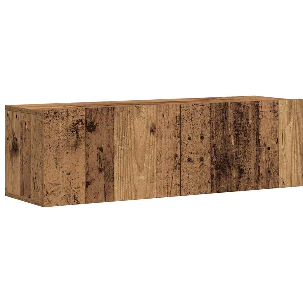 Ensemble de meuble TV mural 7 pcs vieux bois bois d'ingénierie - XIOS