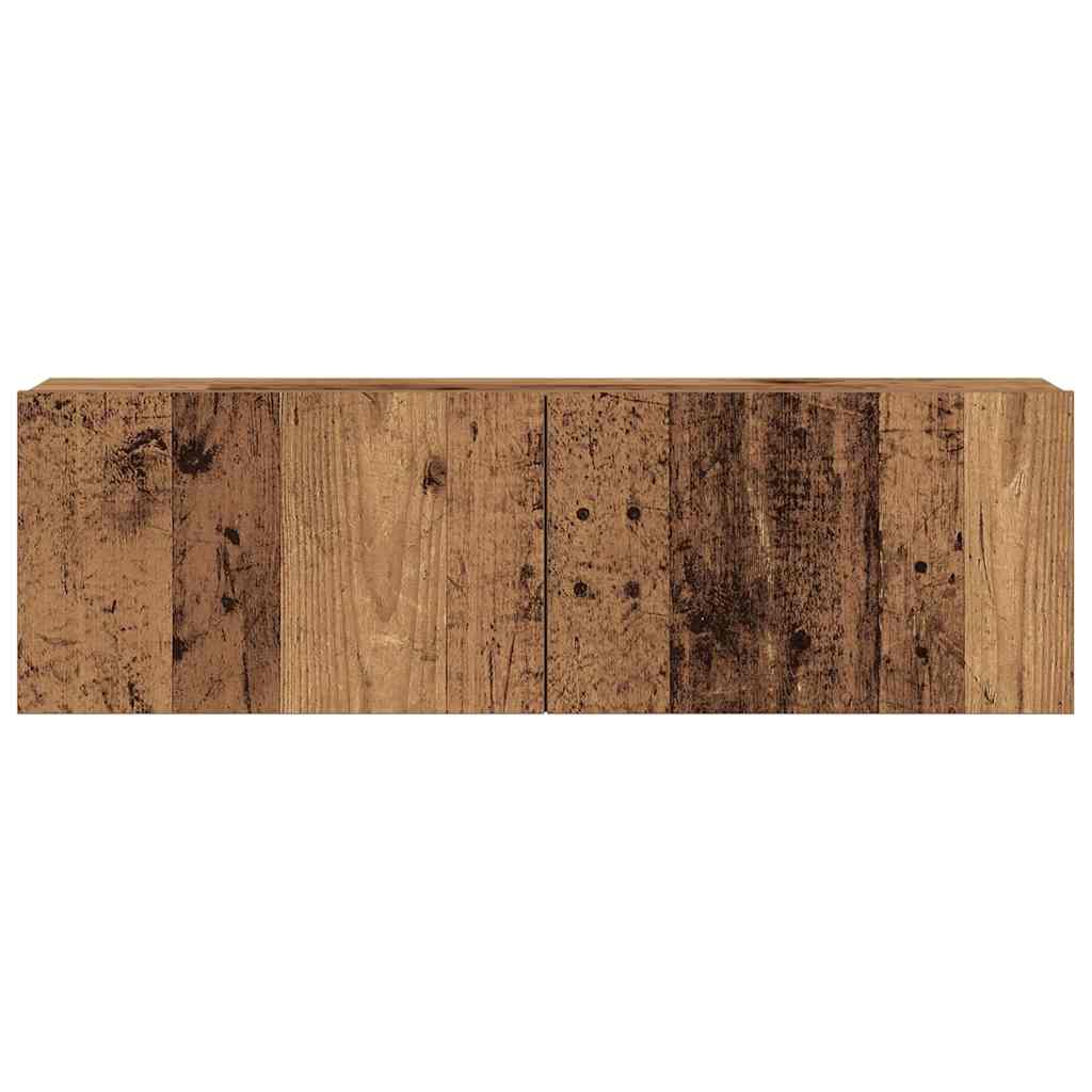 Ensemble de meuble TV mural 7 pcs vieux bois bois d'ingénierie - XIOS