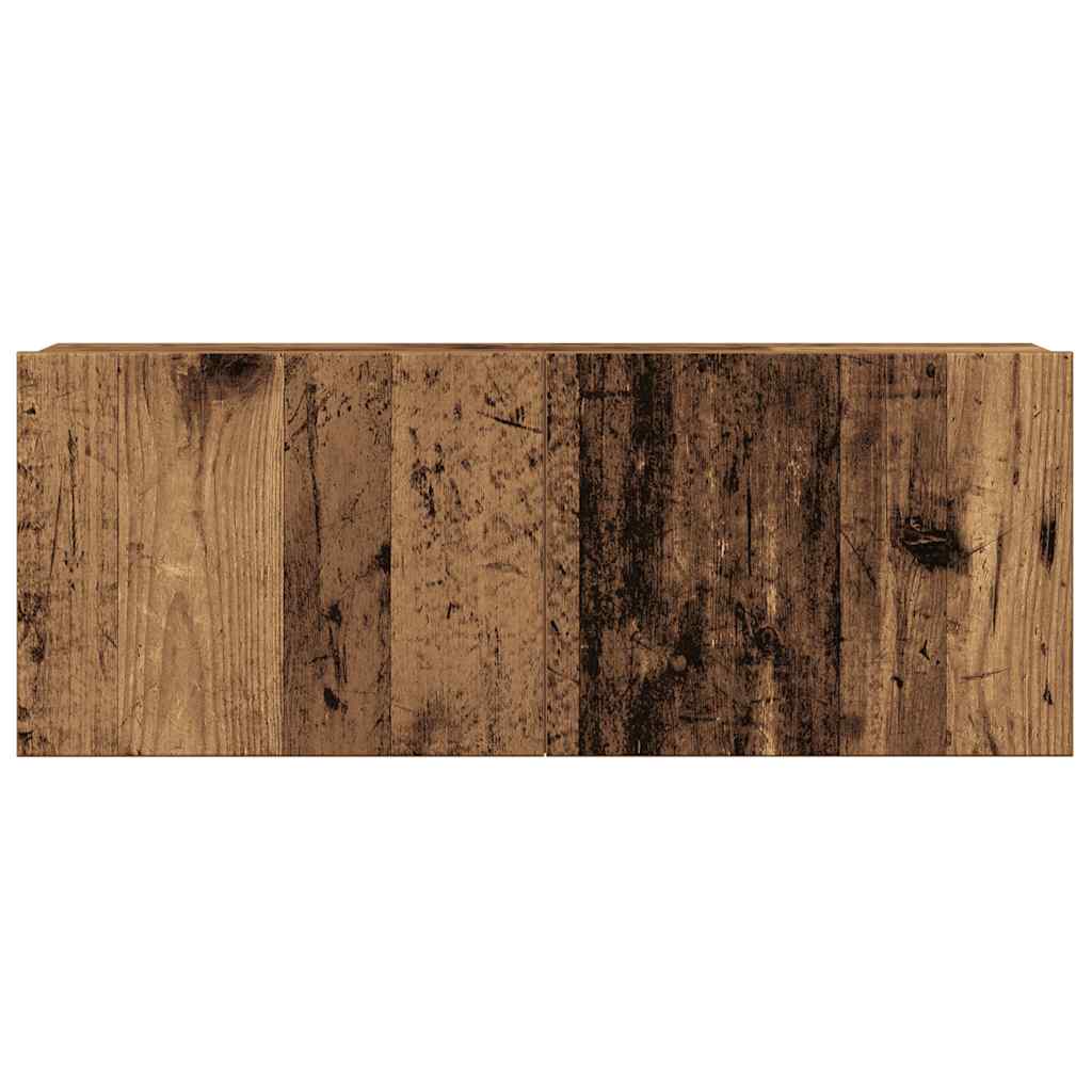 Ensemble de meuble TV mural 4 pcs vieux bois bois d'ingénierie - XIOS