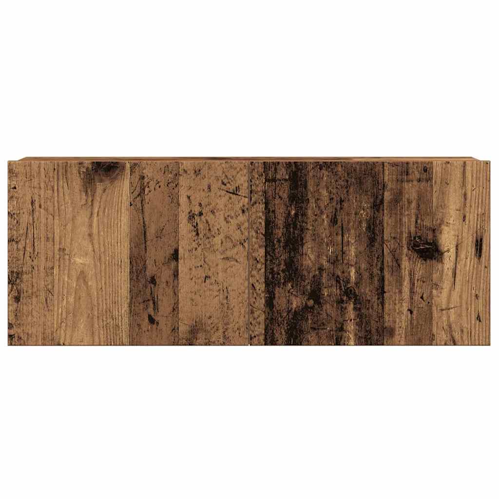 Ensemble de meuble TV mural 4 pcs vieux bois bois d'ingénierie - XIOS