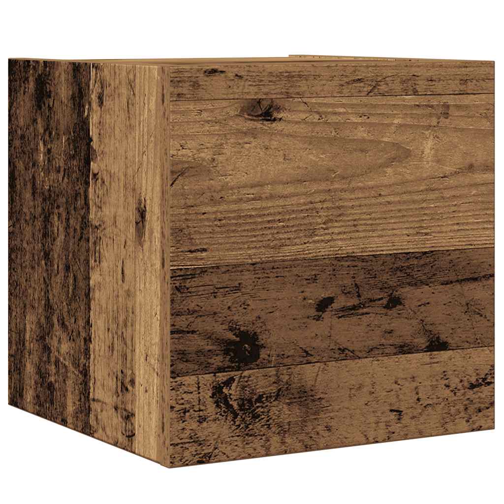 Ensemble de meuble TV mural 4 pcs vieux bois bois d'ingénierie - XIOS