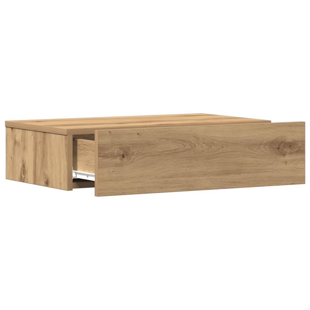 Table de chevet chêne artisanal 60x35 cm bois d’ingénierie - XIOS