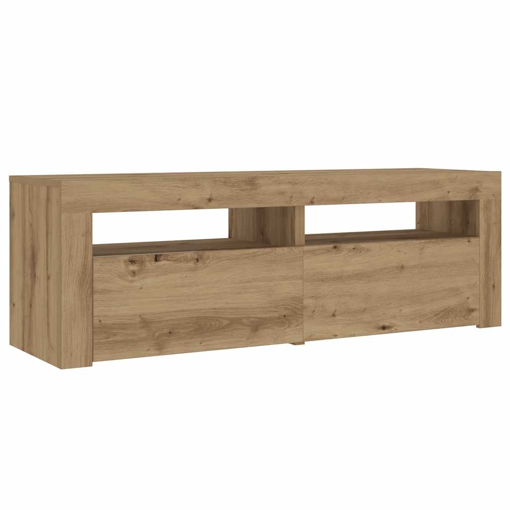 Tables de chevet 2 pcs avec LED chêne artisanal 60x35x40 cm - XIOS