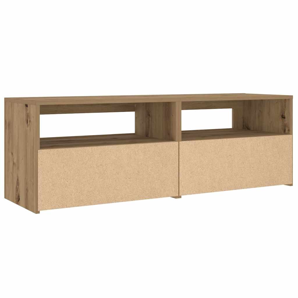 Tables de chevet 2 pcs avec LED chêne artisanal 60x35x40 cm - XIOS