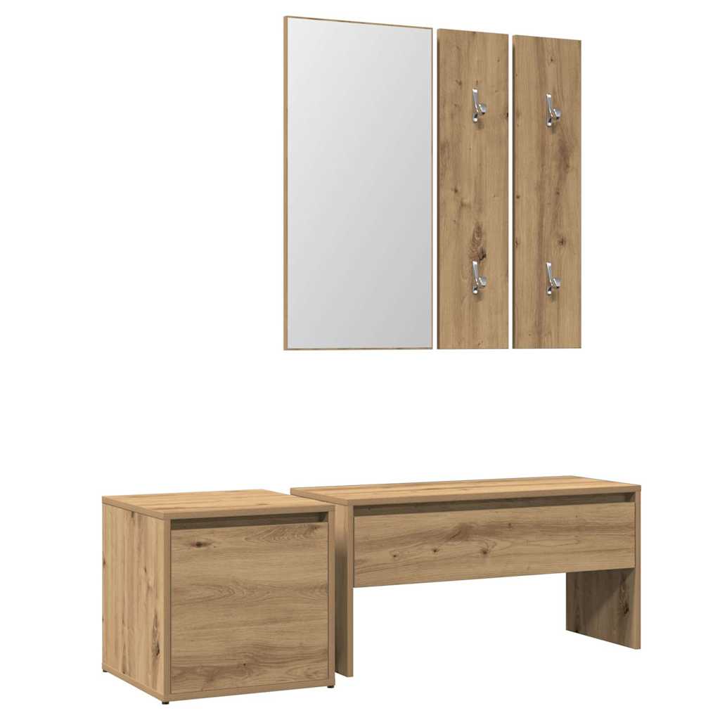 Ensemble de meubles de couloir chêne artisanal bois ingénierie - XIOS