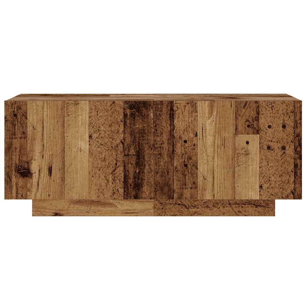 Table de chevet vieux bois 100x35x40 cm bois d'ingénierie - XIOS