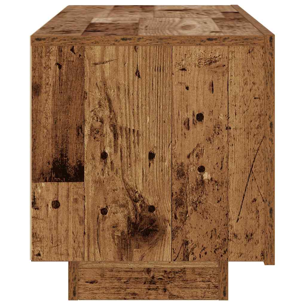Table de chevet vieux bois 100x35x40 cm bois d'ingénierie - XIOS