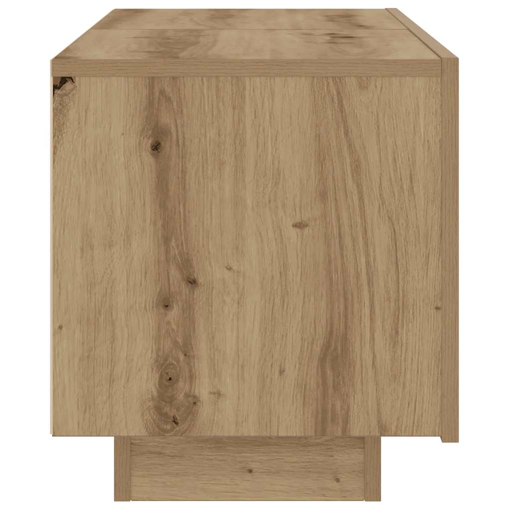 Table de chevet chêne artisanal 100x35x40 cm bois d’ingénierie - XIOS