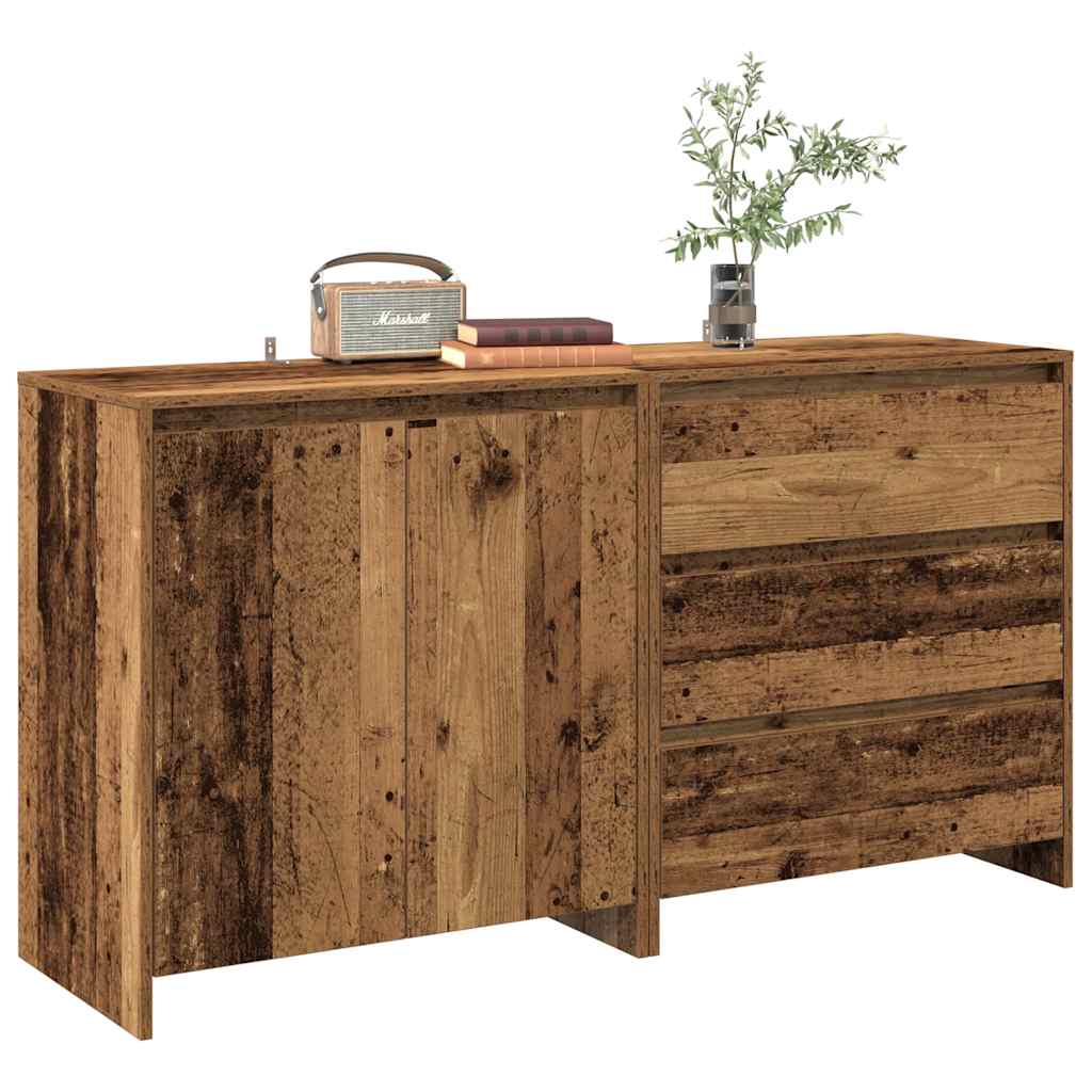 Buffet 2 pcs vieux bois bois d'ingénierie - XIOS