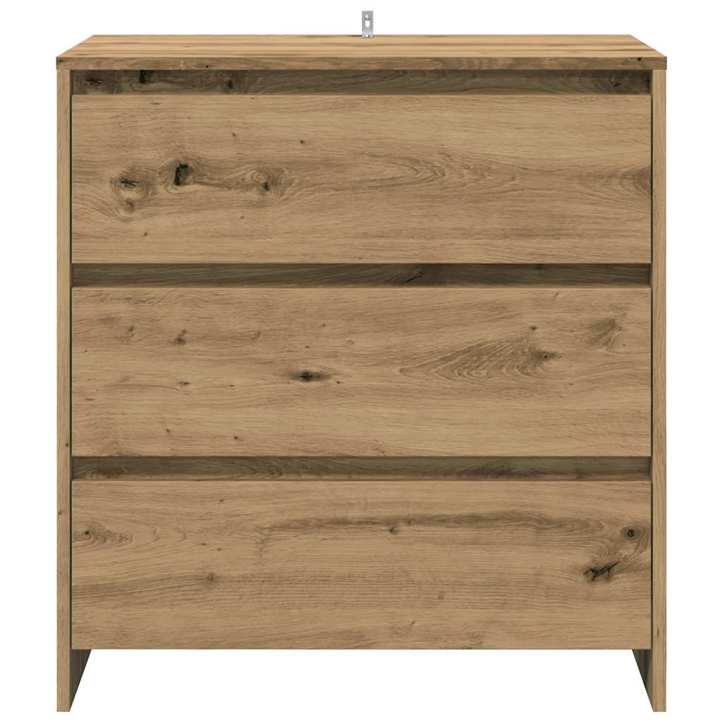 Buffet 2 pcs chêne artisanal bois d'ingénierie - XIOS