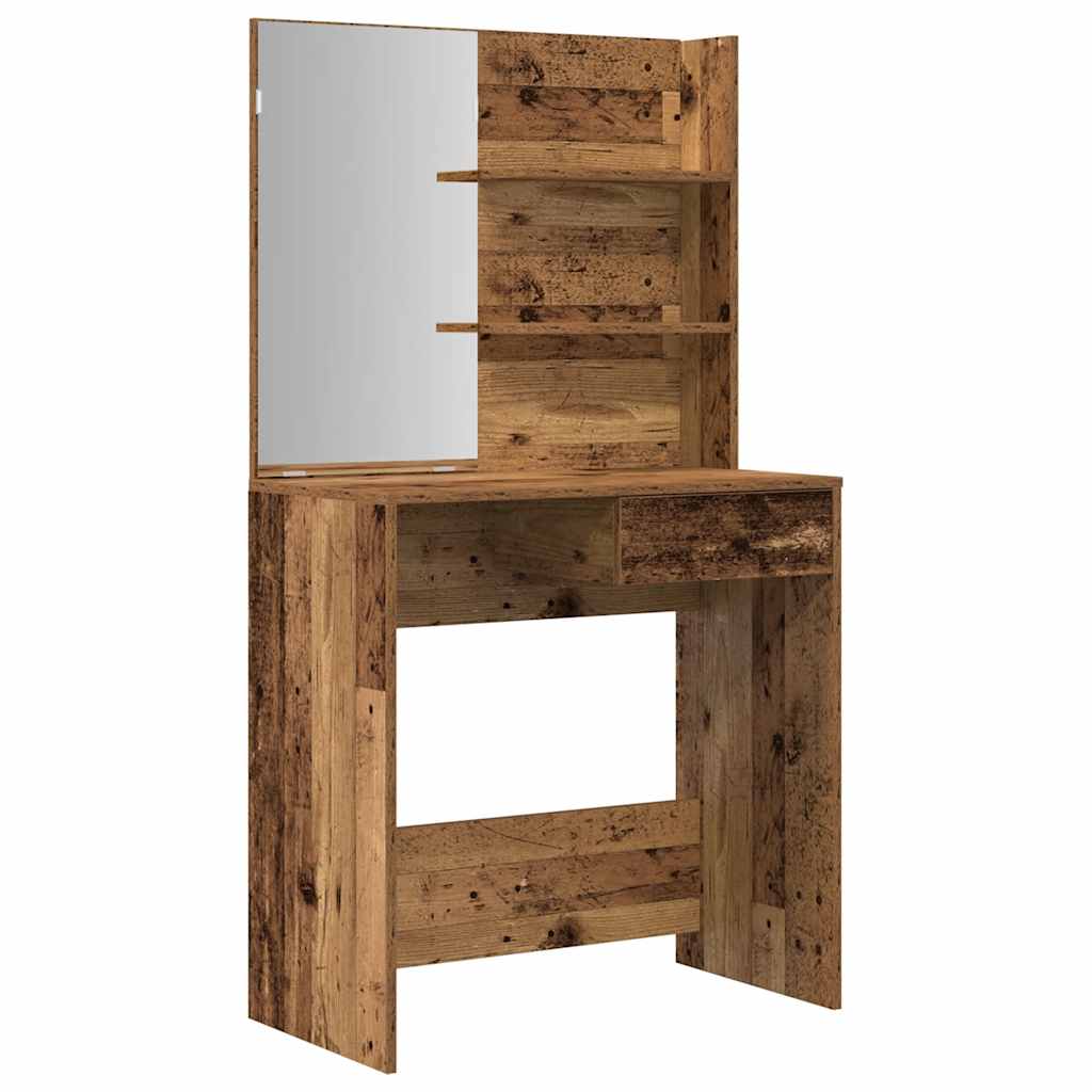 Ensemble de coiffeuse vieux bois bois d'ingénierie - XIOS
