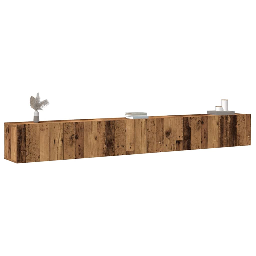 Ensemble de meuble TV mural 3 pcs vieux bois bois d'ingénierie - XIOS