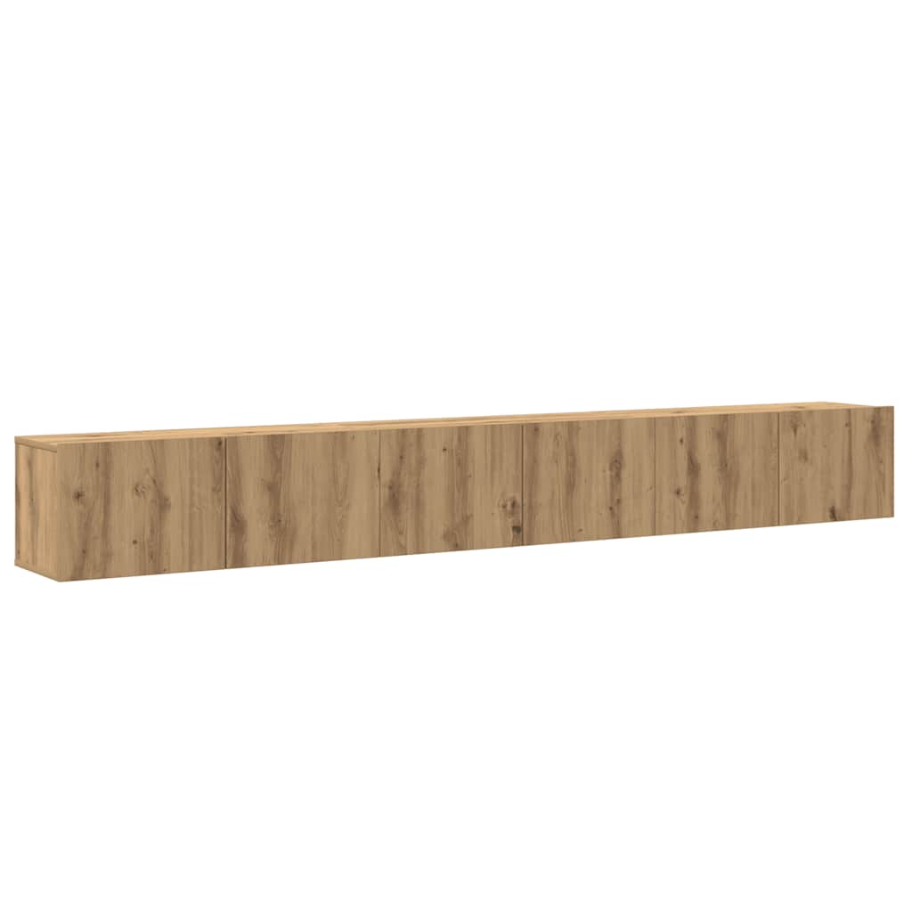 Ensemble de meuble TV mural 3 pcs chêne artisanal - XIOS