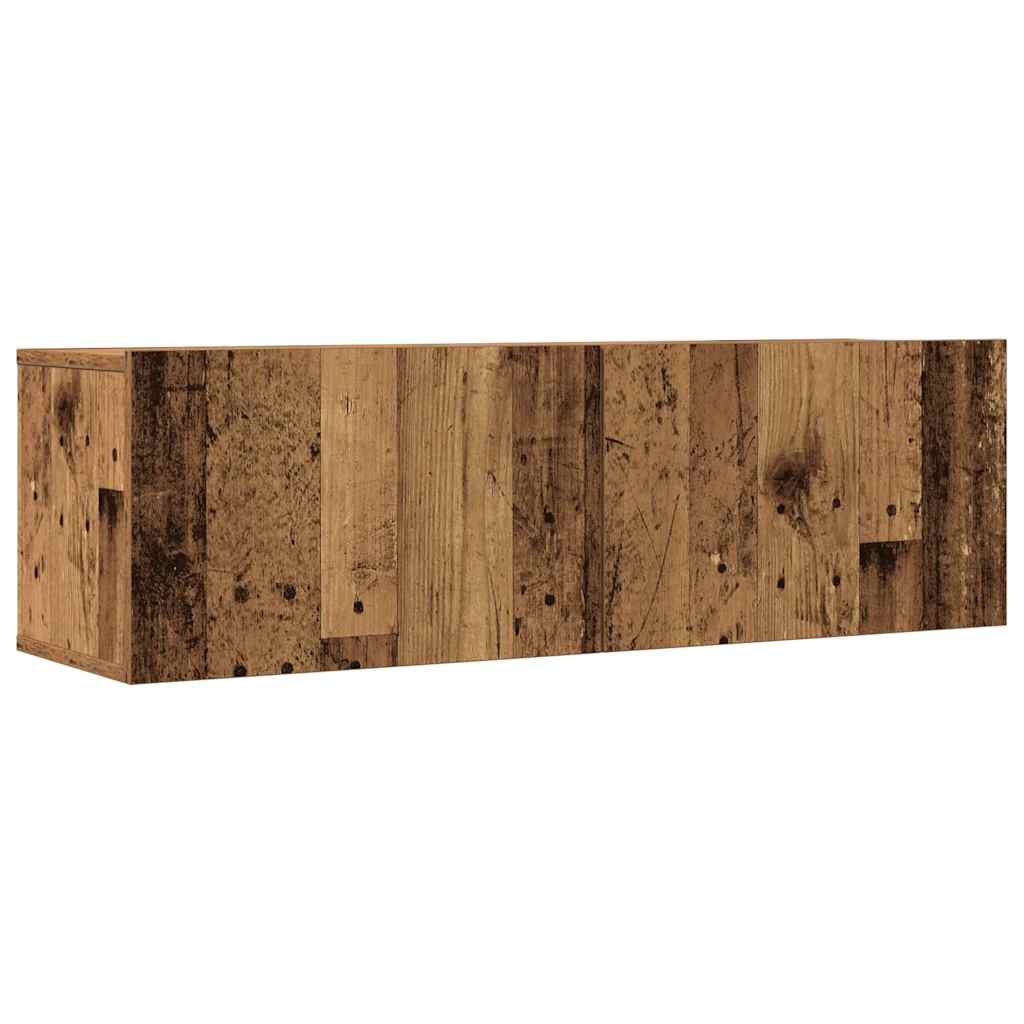 Ensemble de meuble TV mural 7 pcs vieux bois bois d'ingénierie - XIOS