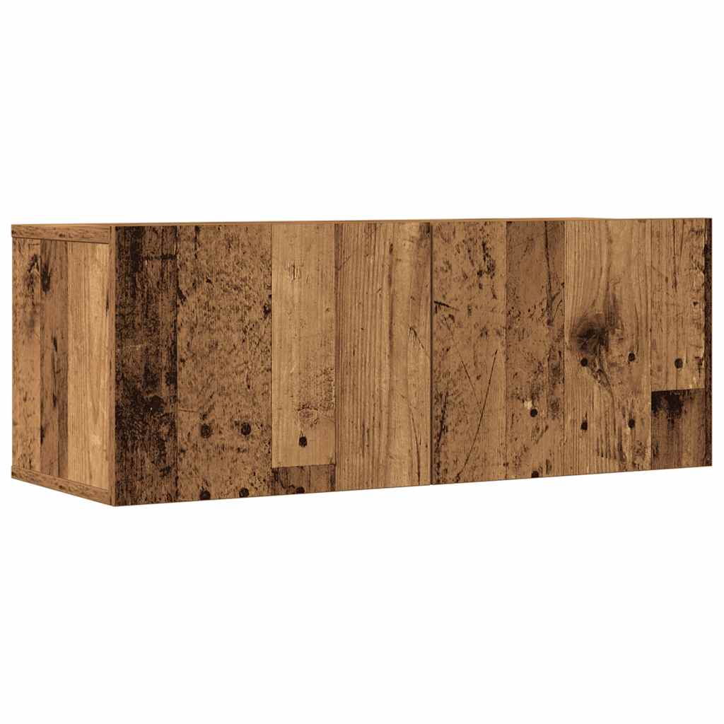 Ensemble de meuble TV mural 7 pcs vieux bois bois d'ingénierie - XIOS