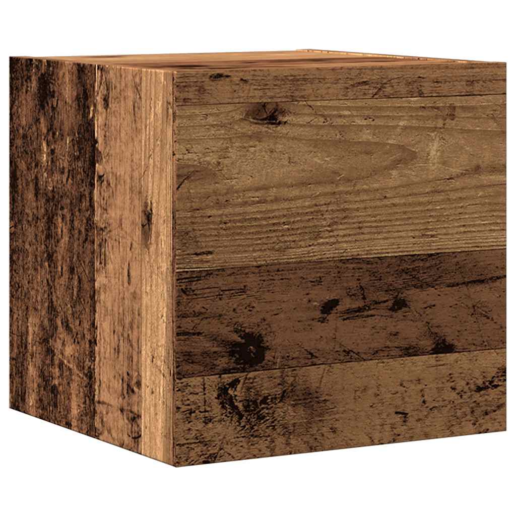 Ensemble de meuble TV mural 4 pcs vieux bois bois d'ingénierie - XIOS