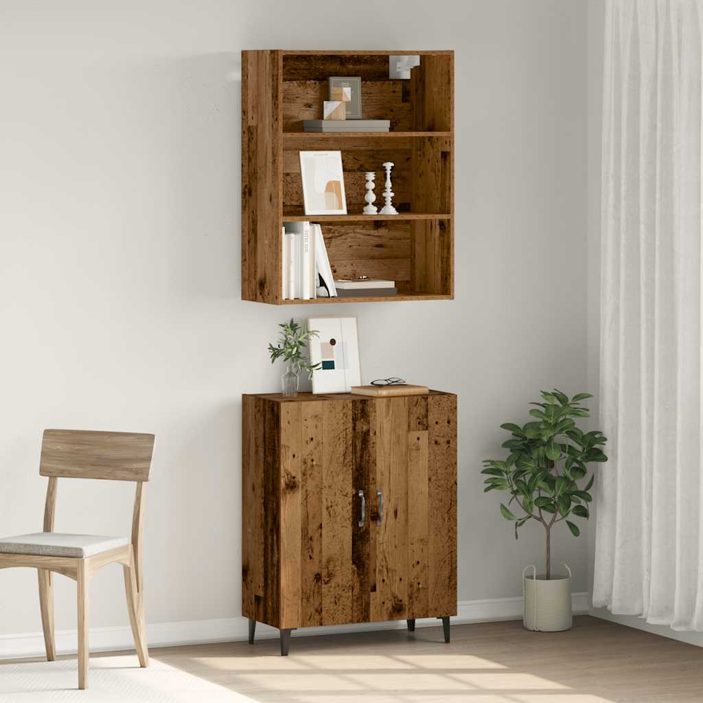 Buffet avec armoire murale vieux bois bois d'ingénierie - XIOS