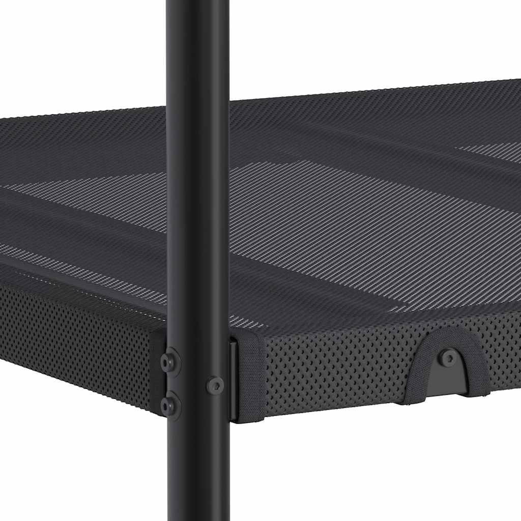 Lit superposé sans matelas noir 100x190 cm acier - XIOS