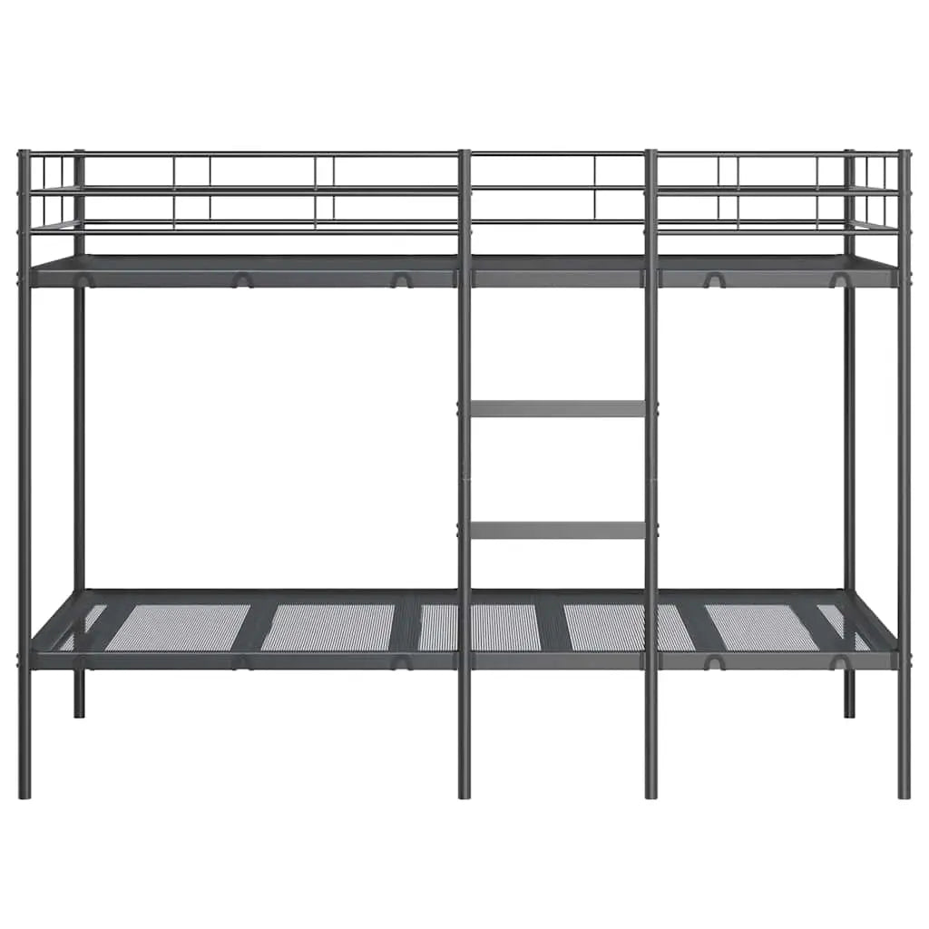 Lit superposé sans matelas noir 107x203 cm acier - XIOS
