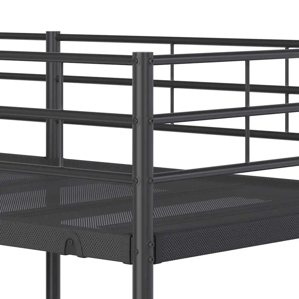 Lit superposé sans matelas noir 107x203 cm acier - XIOS