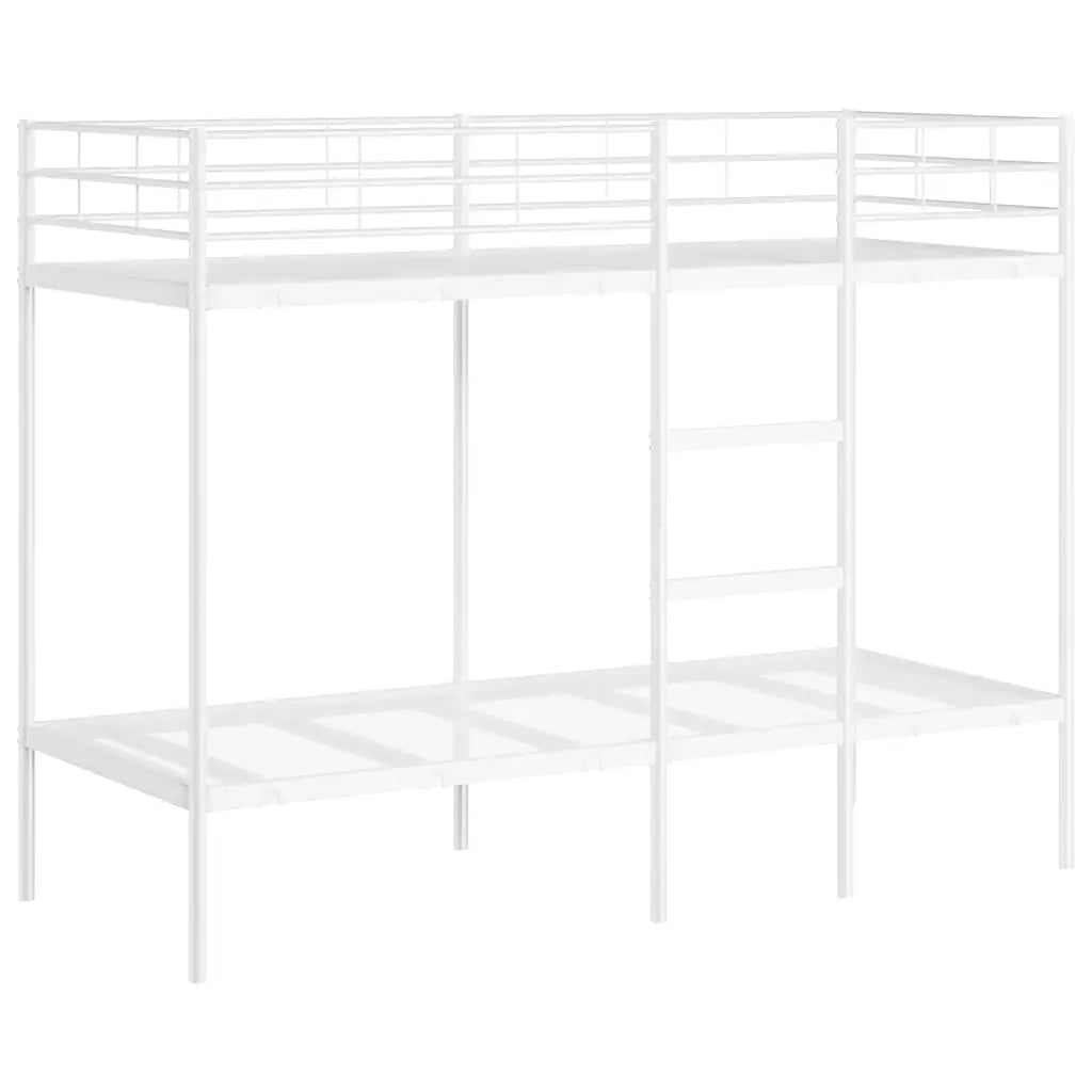 Lit superposé sans matelas blanc 75x190 cm acier - XIOS