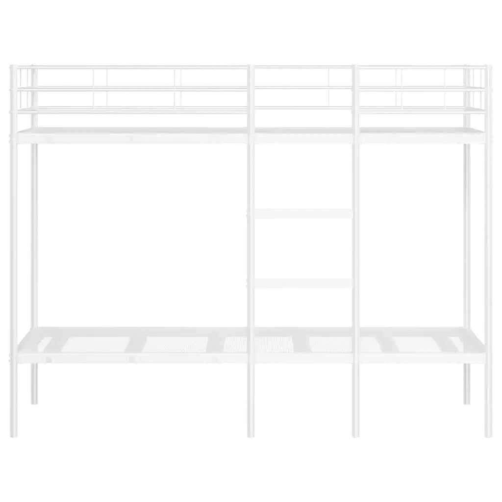 Lit superposé sans matelas blanc 75x190 cm acier - XIOS