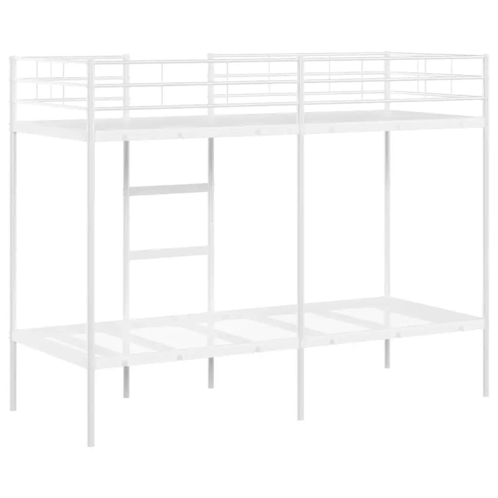 Lit superposé sans matelas blanc 75x190 cm acier - XIOS