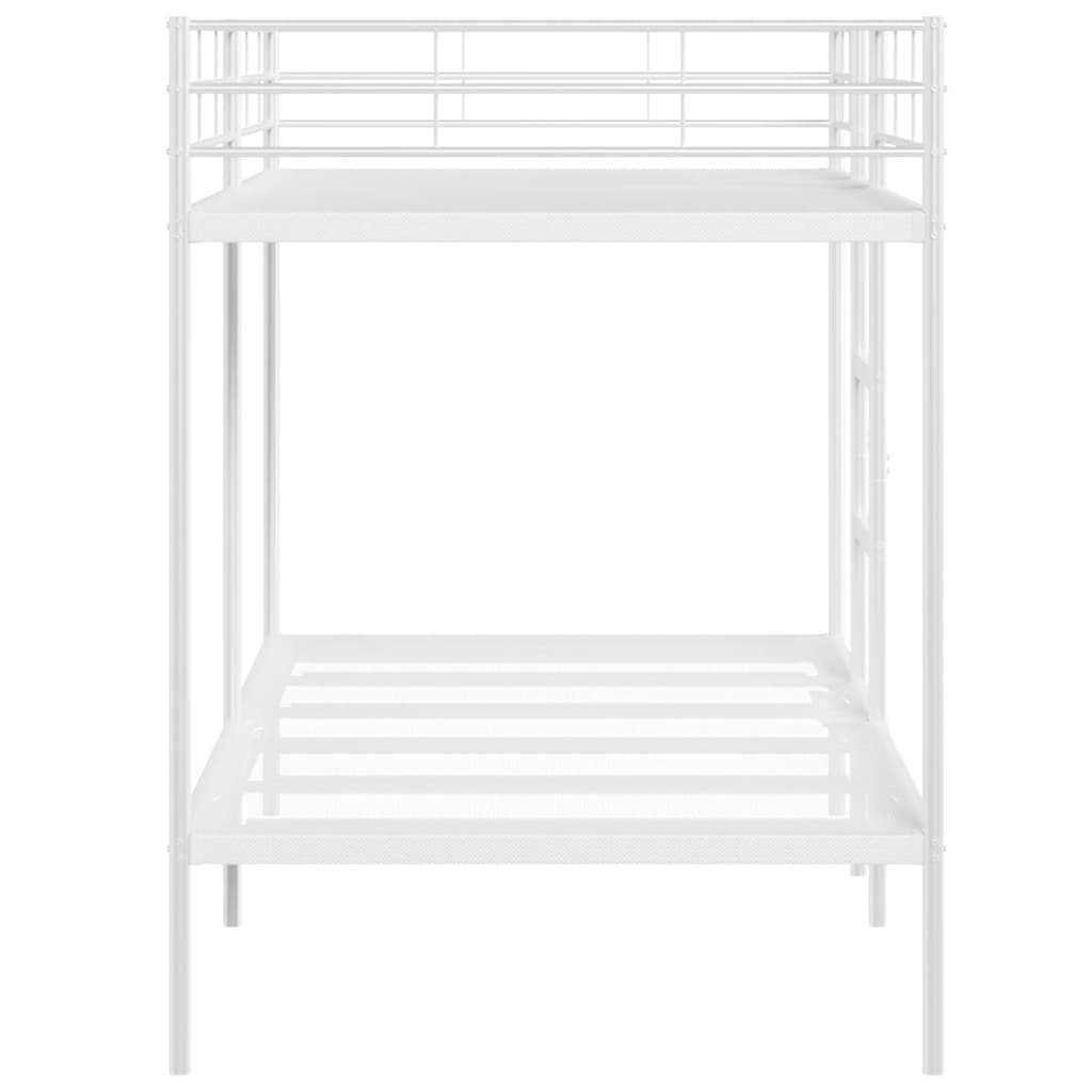 Lit superposé sans matelas blanc 100x200 cm acier - XIOS